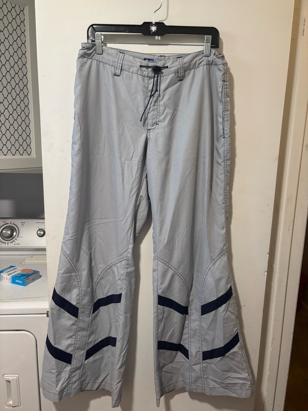 Kik Girl Rave Pants Womens Wide Leg Drawstring Waist Bell Bottom Flare Leg Y2k 9